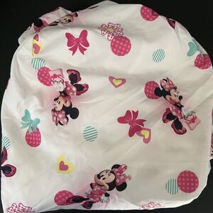 Disney Minnie Mouse Pink Hearts Bows Flowers Crib/Toddler Bed Fitted Sheet